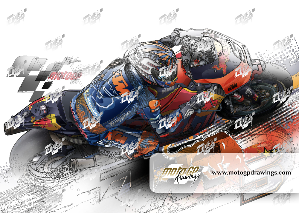 05 Yohann Zarco Redbull KTM Factory Team Mix Couleurs / Dessin Technique